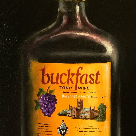 Buckfast tonic wine still life