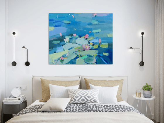 custom painting "Water Lilies "