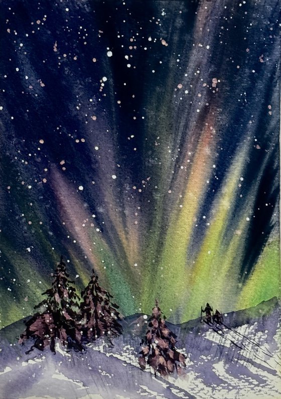 North Light in Lapland NewYear