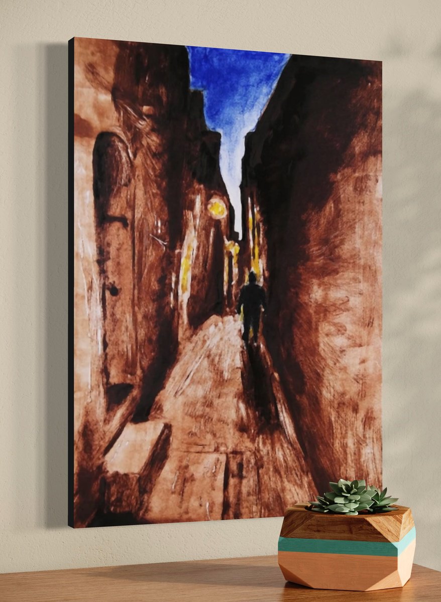 Expressive Print , Casbah Shadow By Michael E. Voss, 15 X 22, Artwork For Sale On Artfinder