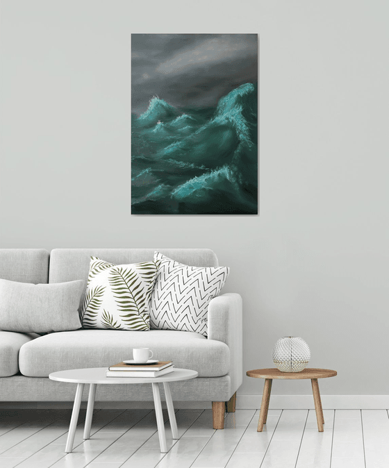 Wild Sea, 70 х 100 cm, oil on canvas