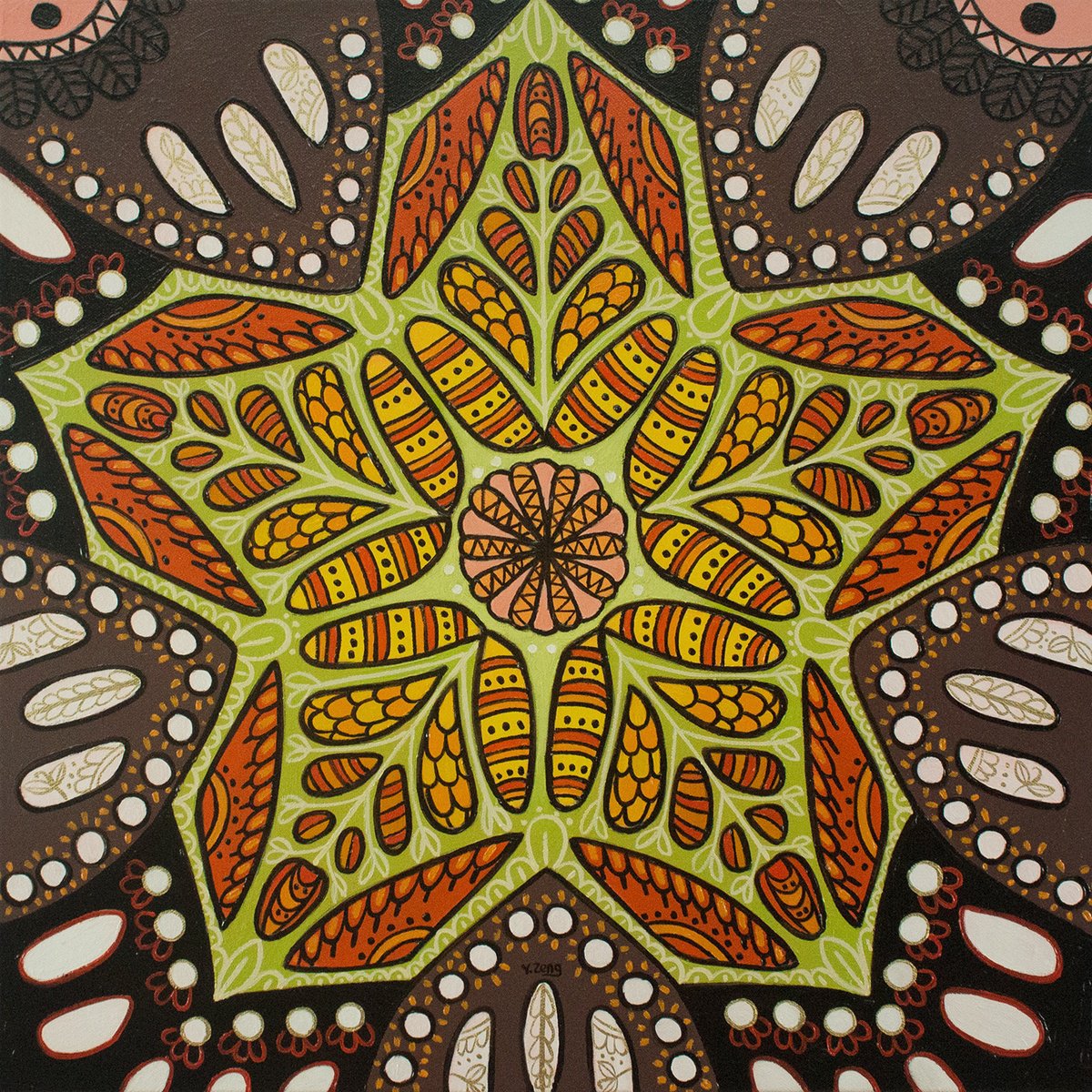 Monarch pattern mandala by Yue Zeng