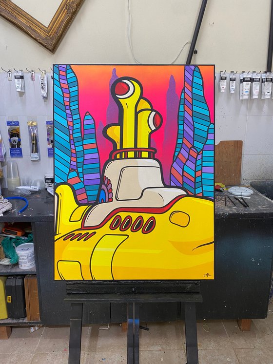 Yellow Submarine on Pink