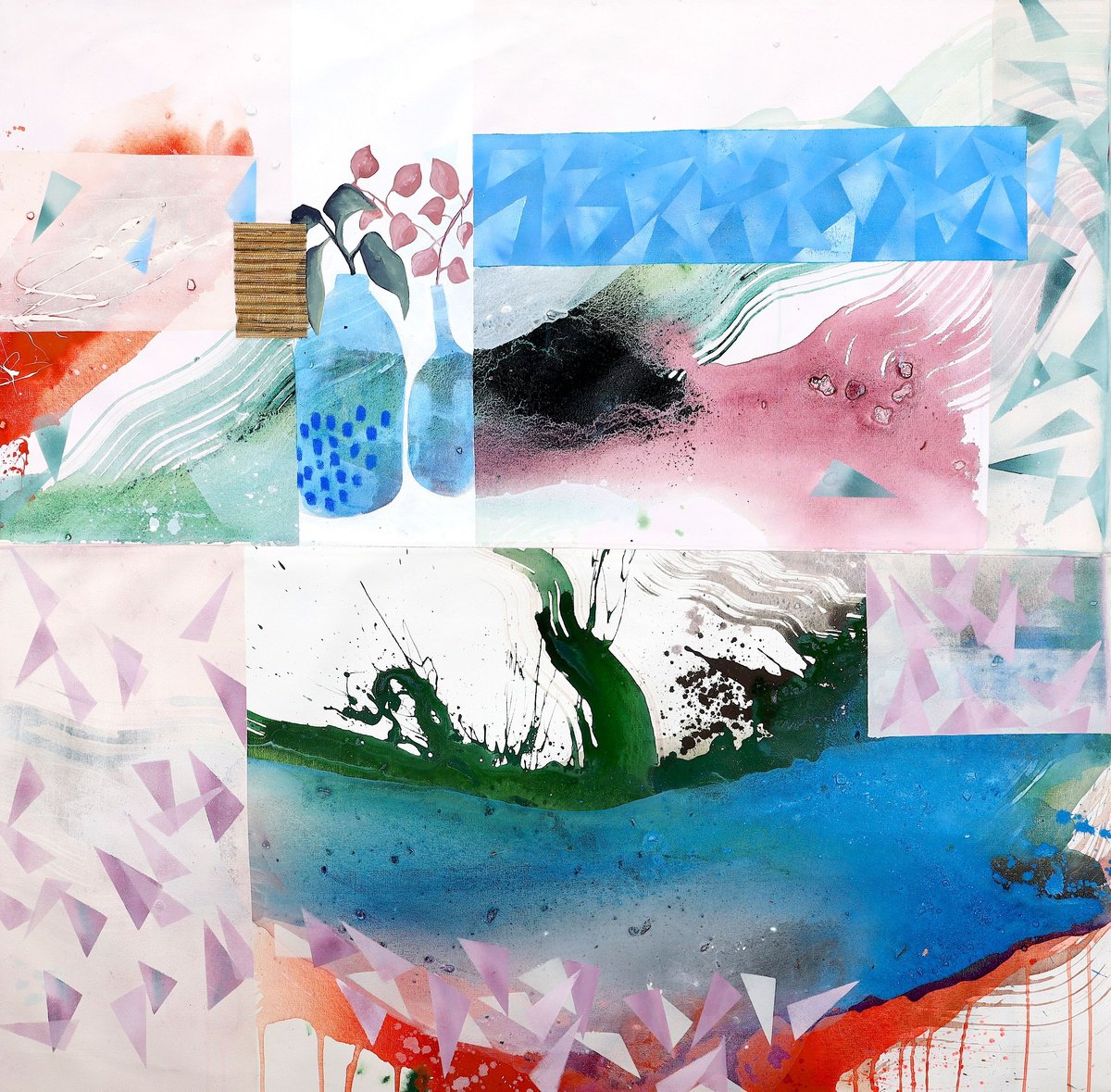 Abstract Painting By Poovi Art, 48 X 48", Breathing In Your Dust, Original Artwork