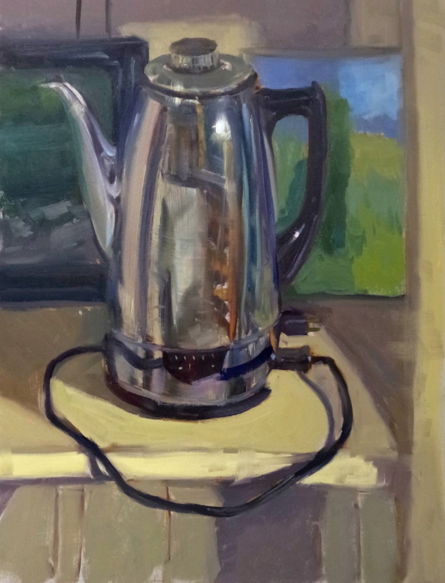 Impressionistic Still Life Oil Painting By Kristina Sellers, 11 X 14", Shelf Life, Original Artwork