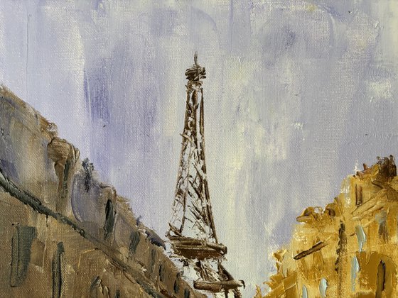 Parisian street, Eiffel tower