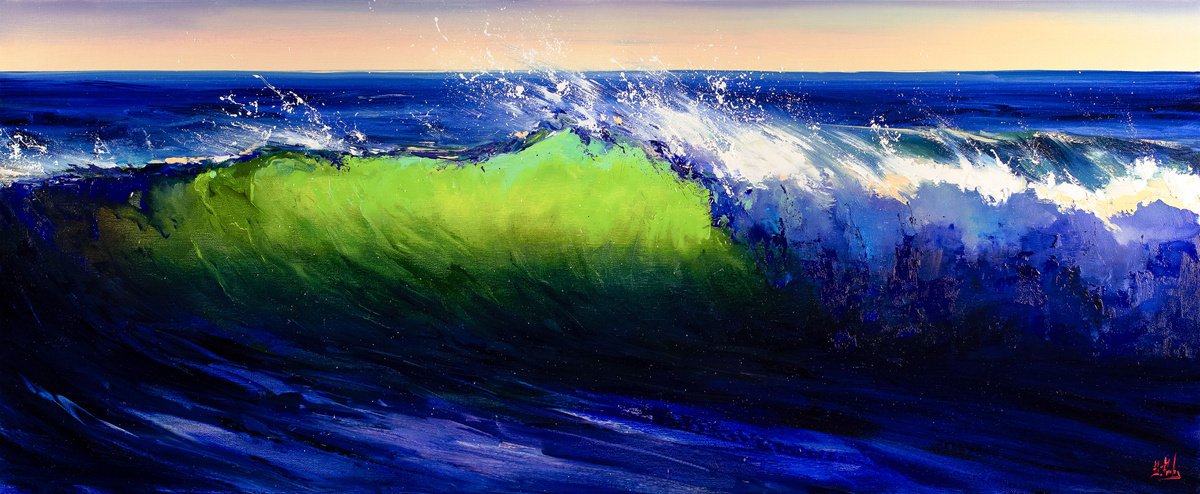 Green Wave Breaking by Bozhena Fuchs