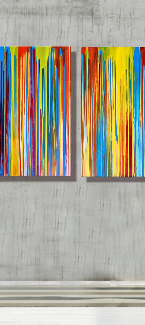 Take Me Over - XL Diptych - FREE SHIPPING TO EUROPE! by Julijana Ravbar