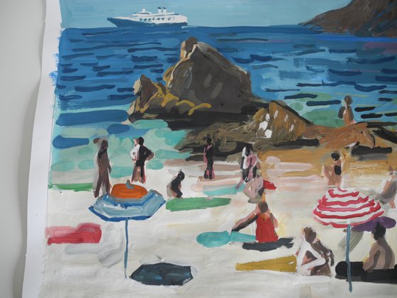 Mediterranean beach scene 2