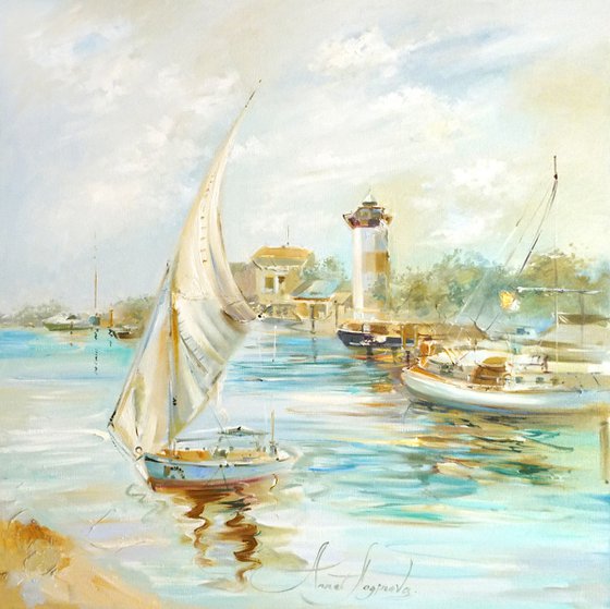 Original Sea Art, Shine Painting Canvas