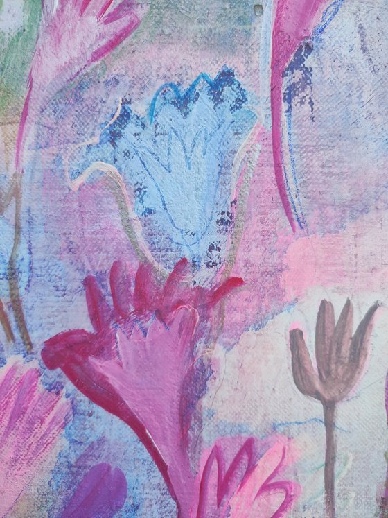 Crocus Milk, left part of the triptych