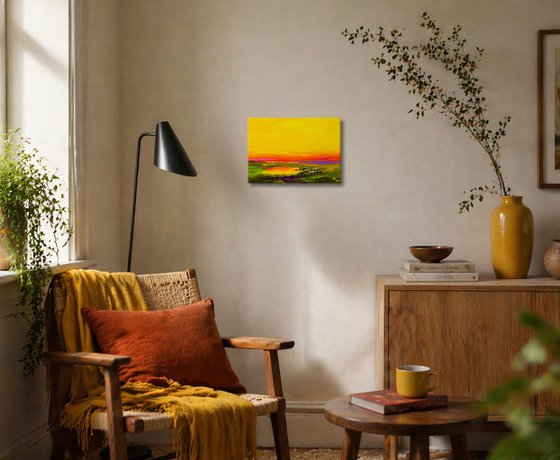 Chromatic Sunset — Golden Field Glow