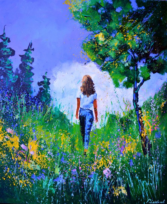 walking in  the green