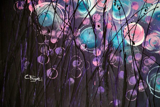 Wonderstorms #5 - Extra Large  original abstract floral landscape