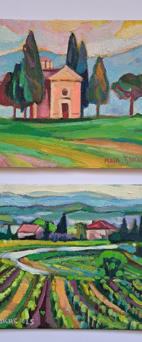 Set of two painting, 33 by Maja Đokić Mihajlović