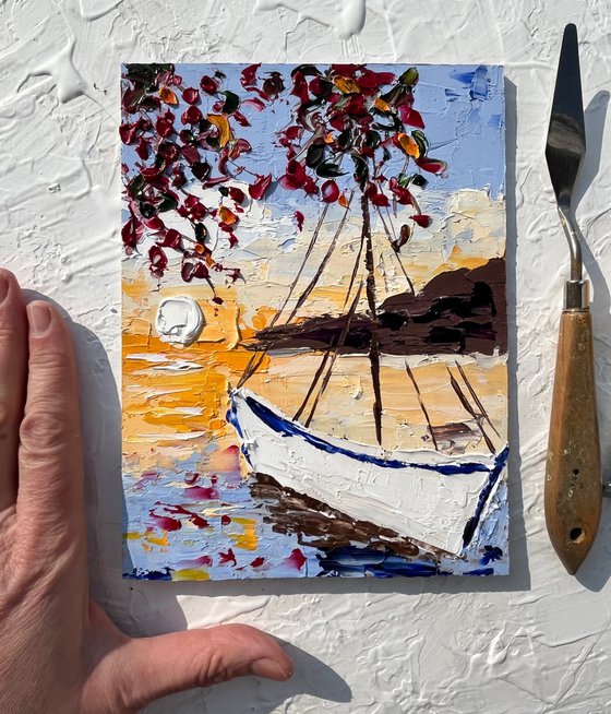 Amalfi Sailboat Painting