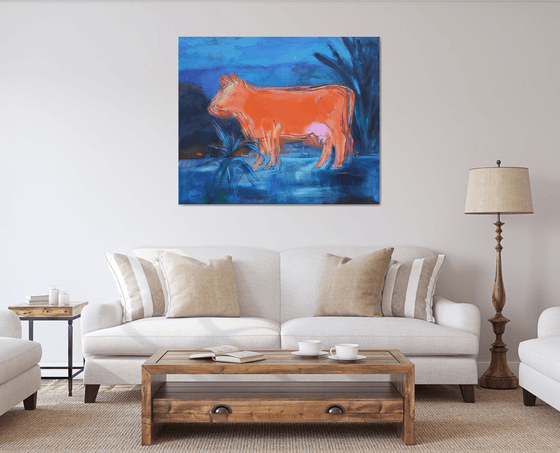 The Orange Ghost Cow