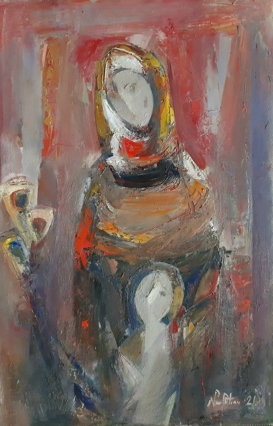 Maternity 40x60cm, oil painting, ready to hang