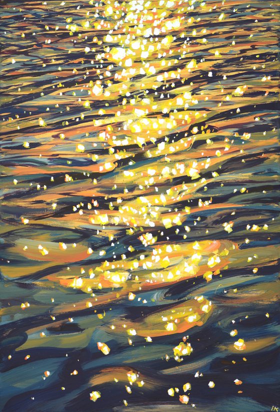 Waltz of glare on the water.