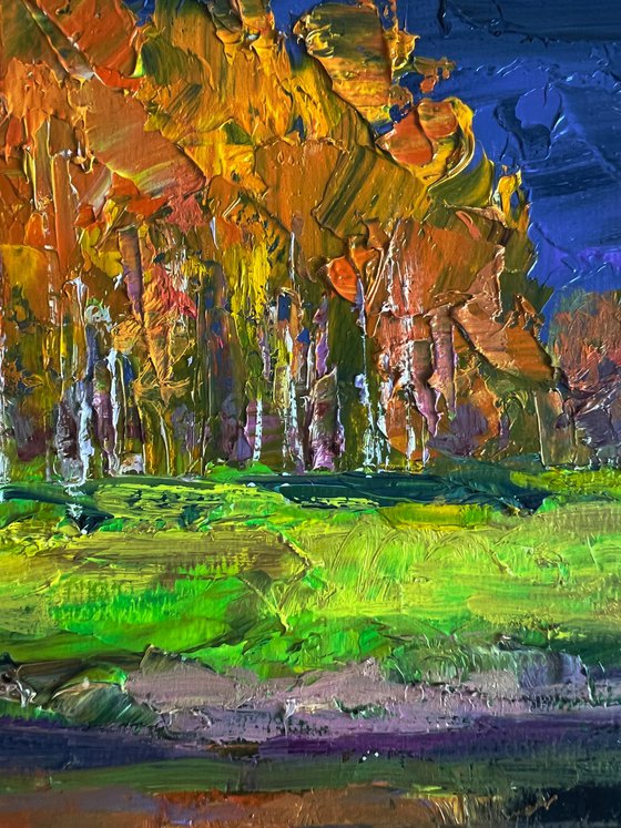Autumn on the Shore River