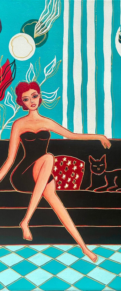 Relax on sofa by Ashot Petrosyan