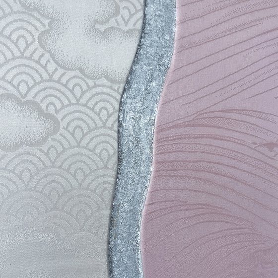 Pink waves ~Endlessness~ (Kimono Upcycled)