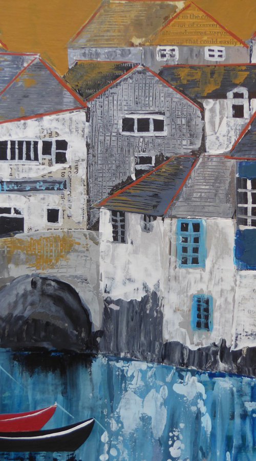 Polperro, the Roman bridge by Elaine Allender