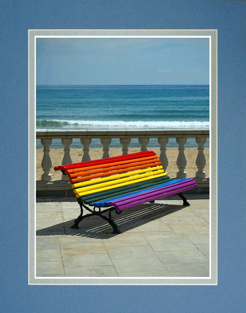 Rainbow bench LGBT by Robin Clarke
