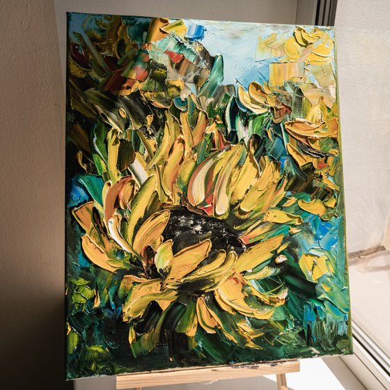 Sunflower Field Oil Painting