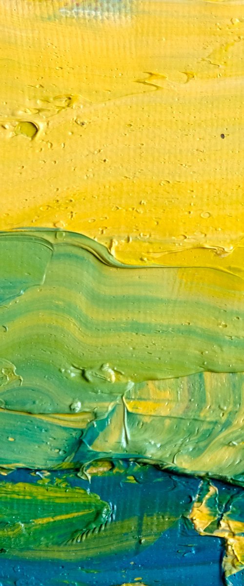 Yellow Abstraction by Asta Kulikauskaite Krivickiene