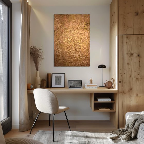 „GILDED ARABESQUE“ 100x70x2 cm