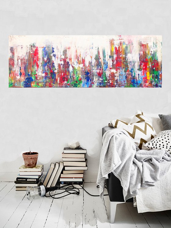 buzz of the city (150 x 50 cm) Dee Brown