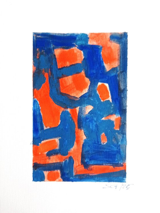 HARMONY N.2 - abstract green  7x9 inch