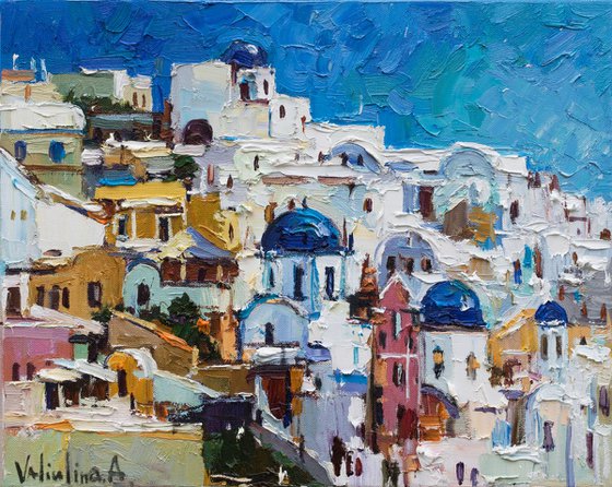 Santorini, Greece - Original landscape painting