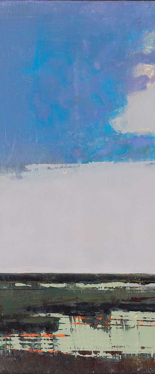 Morning Everglades 30x30" 76x76cm Contemporary Art by Bo Kravchenko by Bo Kravchenko