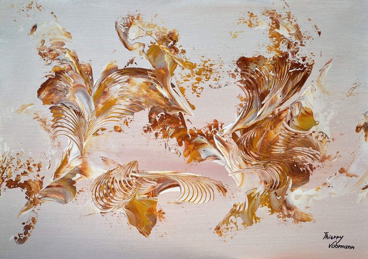 Abstract Acrylic Painting By Thierry Vobmann. Abstract ., 17 X 12", Ideal Gift 123, Original Artwork