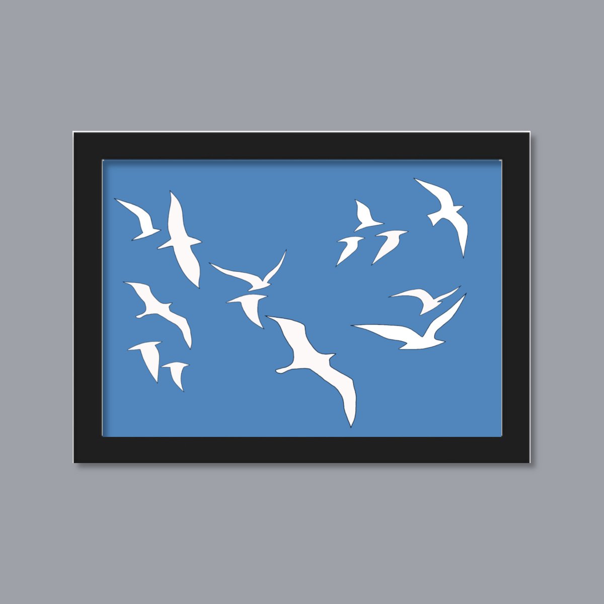 In the Sky #09 - Enhanced Matte Paper Framed Print - Ready to Hang by Marina Krylova