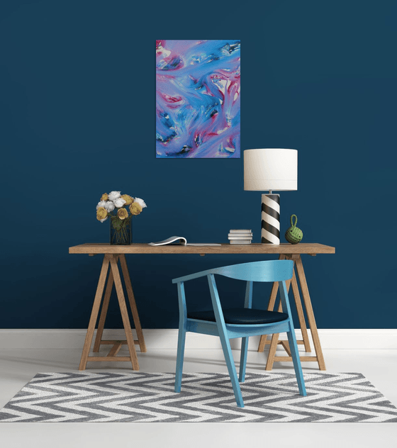 Scent - 50x70 cm, Original abstract painting, oil on canvas