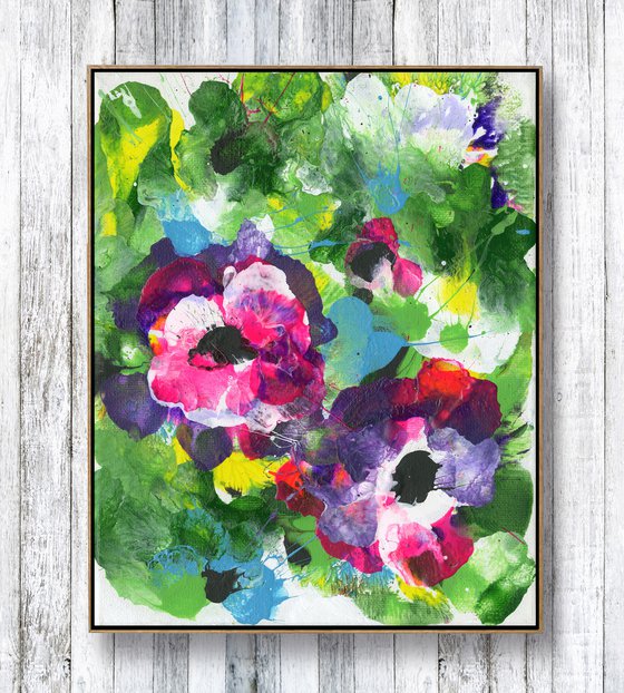 Blooming Magic 83 - Floral Painting by Kathy Morton Stanion
