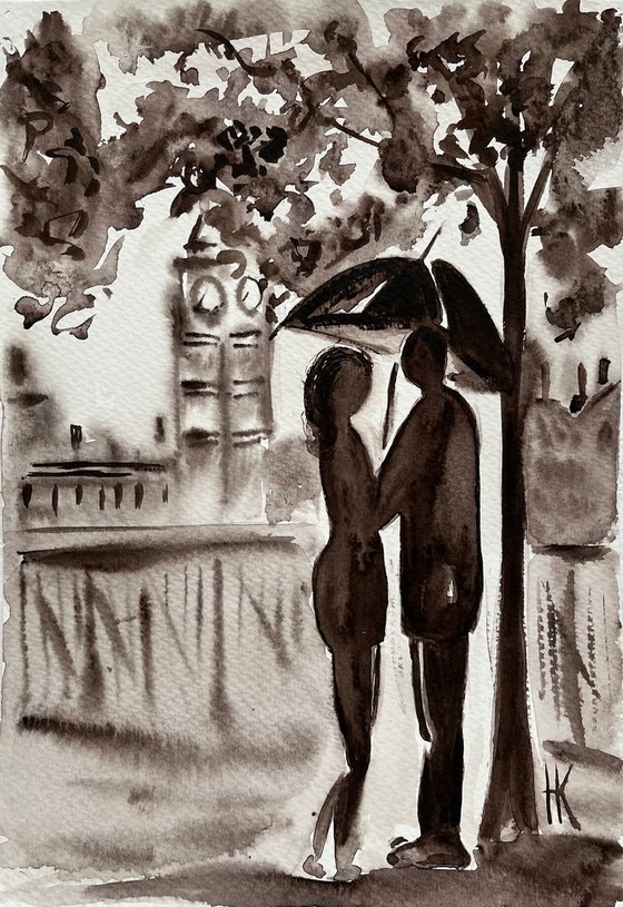 Date in the rainy city