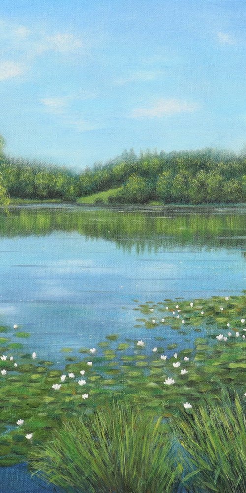 Pond with water lilies 2 by Ludmilla Ukrow