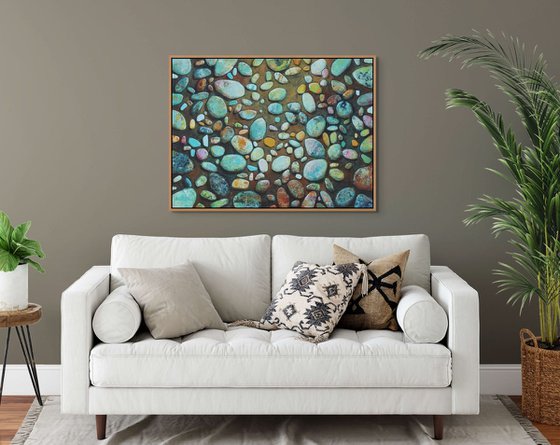 Sun Soaked Beach Rocks