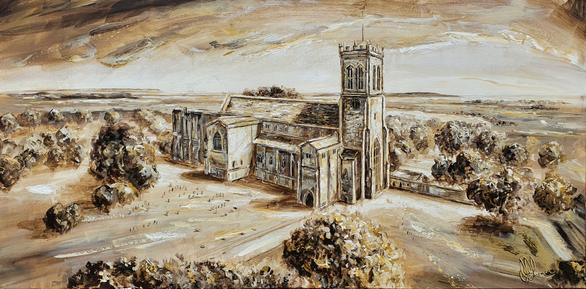Evening Light on The Priory by Joseph Charman