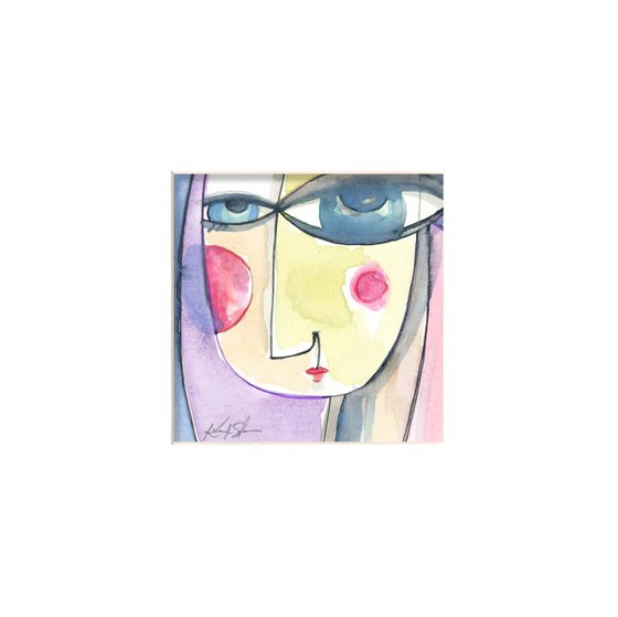 Watercolor Funky Faces