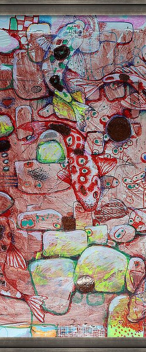 Fantasy with Flowers 334  paper 59x42cm by Rakhmet Redzhepov