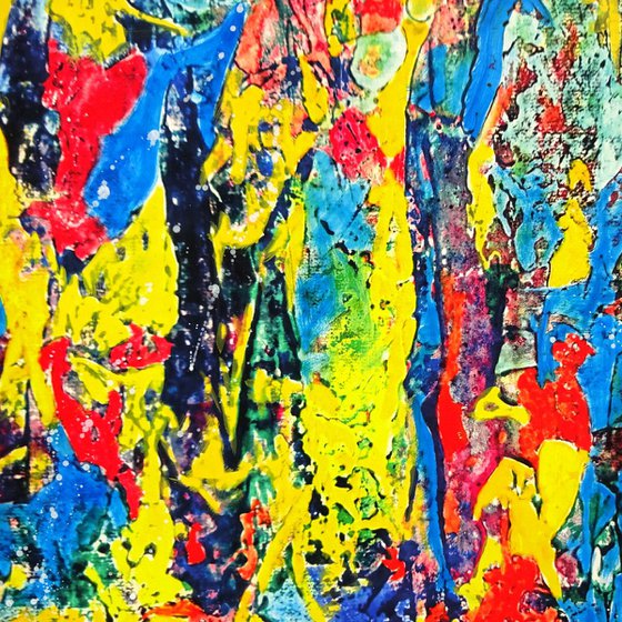 Celebration Of Colours - Series A No. 3 original oil painting