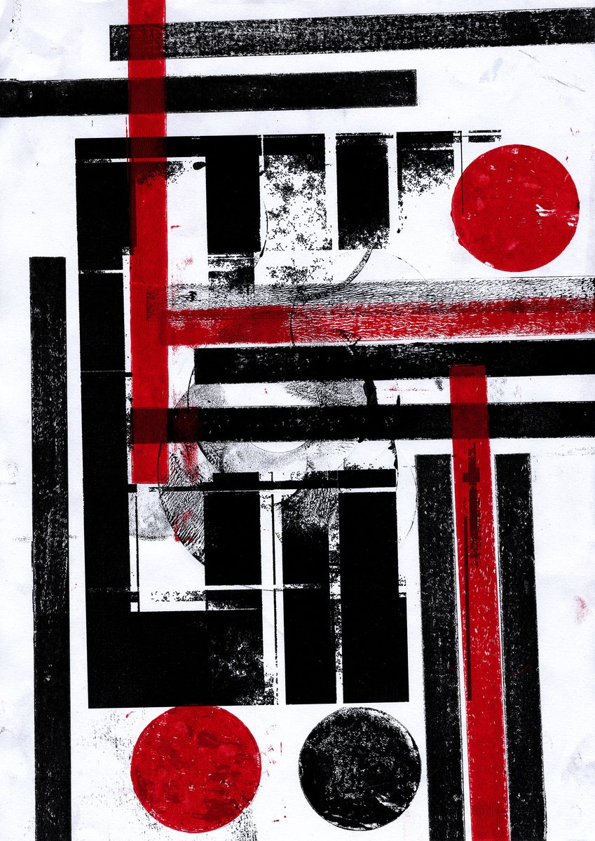 Abstract Collage By Petr Strnad, 11 X 14", Formation 25., Original Artwork