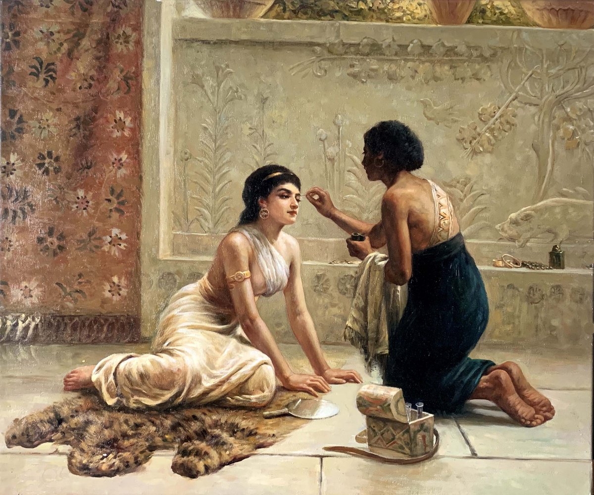 Oriental Lady make up Scene 1875 by GOUYETTE jean-michel