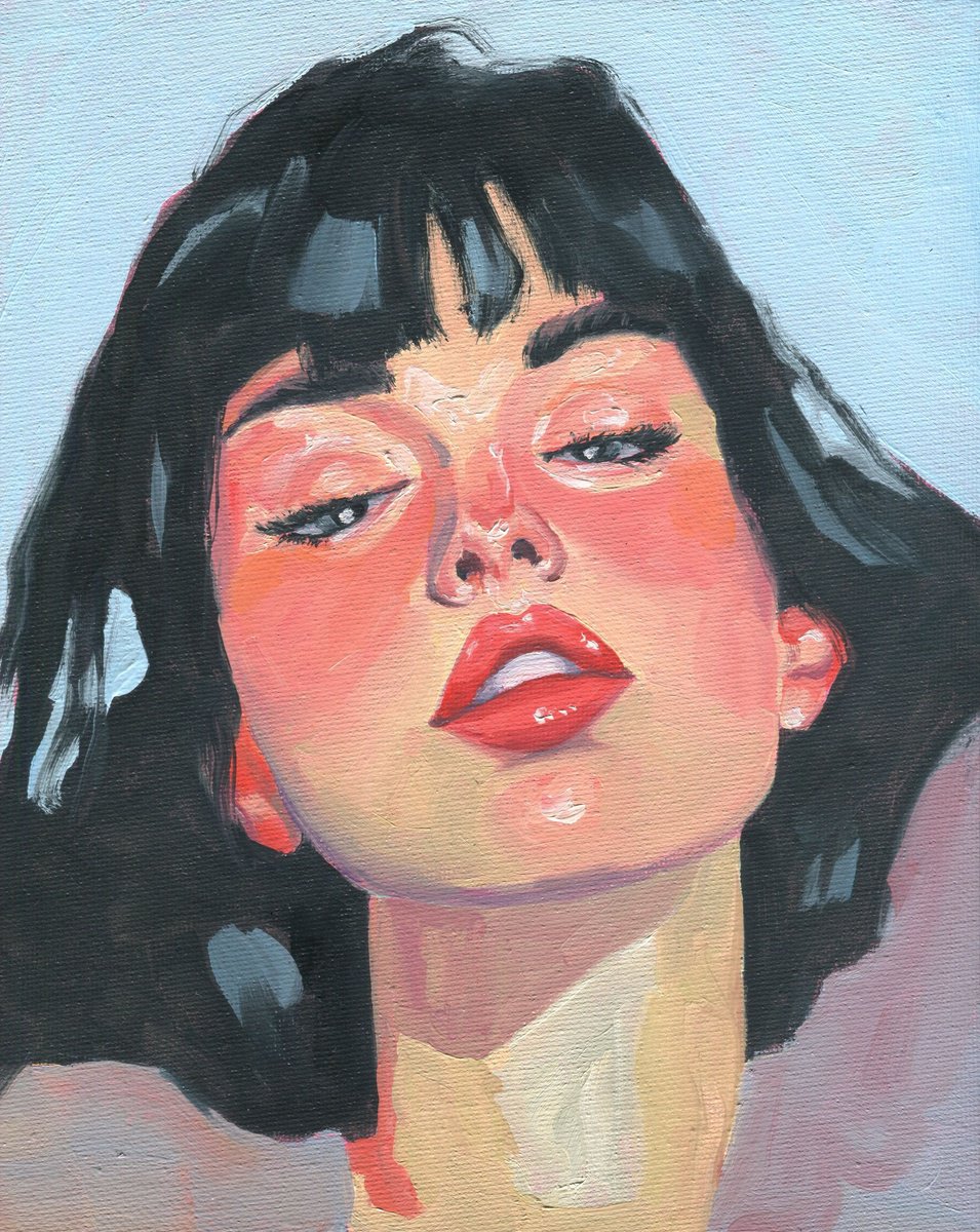 Impressionistic Portrait Oil Painting By Oleksii Iakurin, 8 X 10", A Thousand Stories 3, Original Artwork