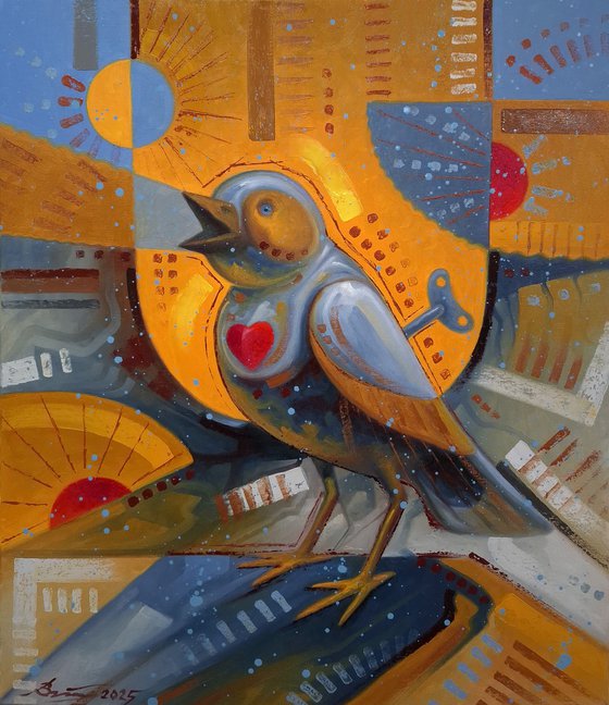 The bird sings